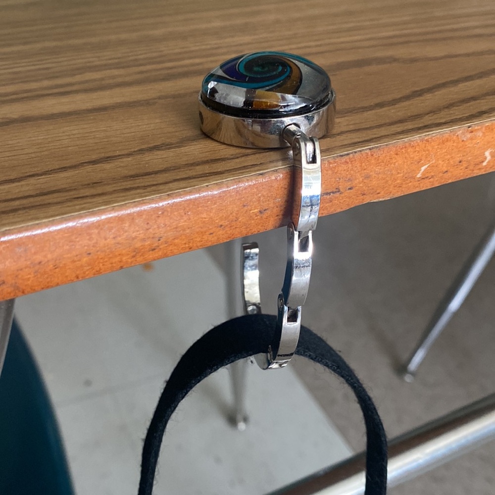 NEW fancy, portable Purse Hanger, for counters, desks, bar top, etc.